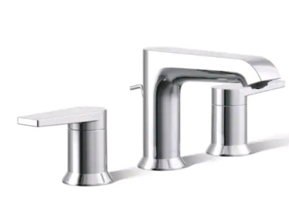 (1) Kohler, Hint 8-Inch . Widespread 2-Handle Bathroom Faucet, Polished Chrome<br/><br/>