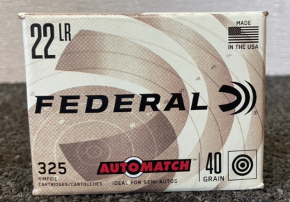(325) Federal .22LR 40 Gr