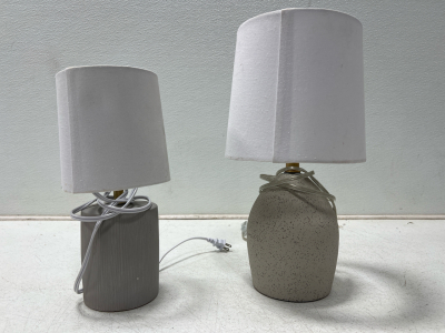 (2) Grey Table Lamps