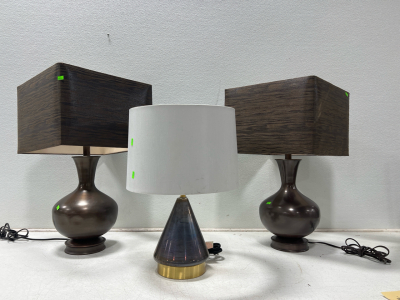 (3) Table Lamps