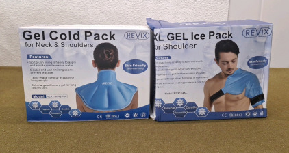 (1) Revix Neck & Shoulders Gell Cold Pack & (1) Revix Shoulder XL Gel Ice Pack