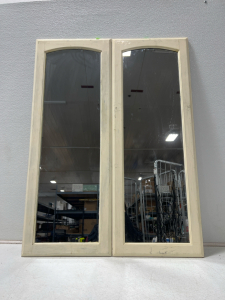 (2) Wood Framed 15”x40” Mirrors