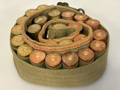 Ammo Belt With (11) Winchester 12 Ga. And (12) Federal Hipower Shotgun Cartridges
