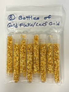 (8) Small Bottles of Gold Flake/ Leaf Gold
