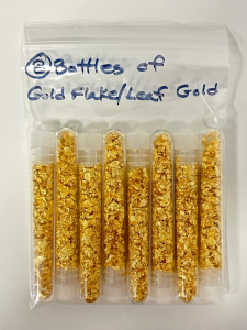 (8) Small Bottles Of Gold Flake/ Leaf Gold