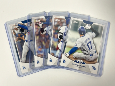 (4) Topps Shohei Ohtani Collector Baseball Cards