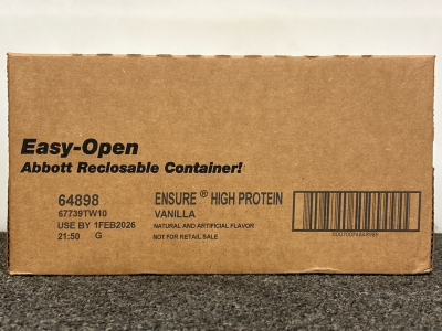 Unopened Box Of Ensure High Protien Shakes- Vanilla