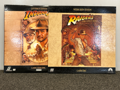 Indiana Jones Laser Discs: Last Crusade and Raiders Of The Lost Ark