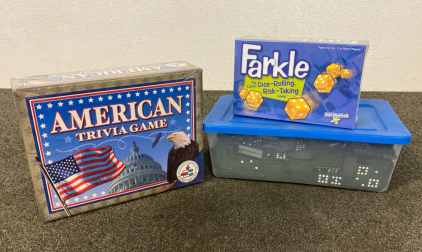 Dominos, Trivia Game, & Farkle
