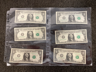 (6) Dollar Bills