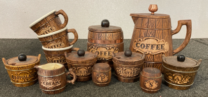 Wooden Style Coffee Set