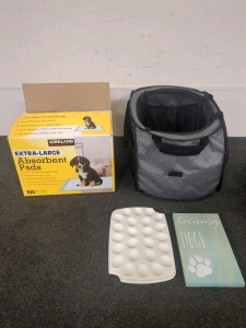 Small Dog Crate and Absorbent Pads XL