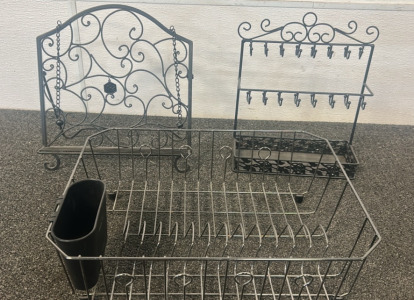 Dish Rack, Jewlery Holder, And Floral Holder