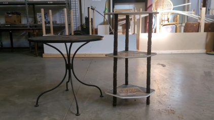 Corner Shelf and Outdoor Table
