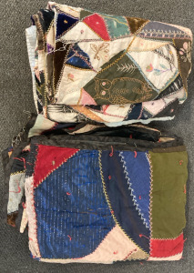 Two Vintage 100 Year Old Handmade Blankets