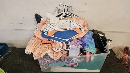 Tote of Ladies Clothes Various Styles and Sizes