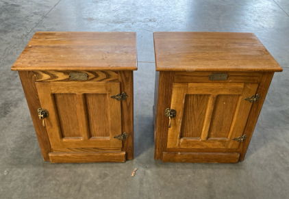 (2) Wooden Side Tables