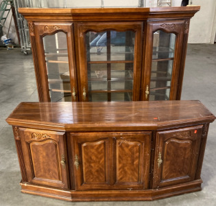 Deep Brown China Cabinet - 2 piece