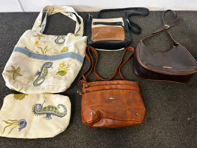 Brown Purse, Black Purse, Seahorse Purse