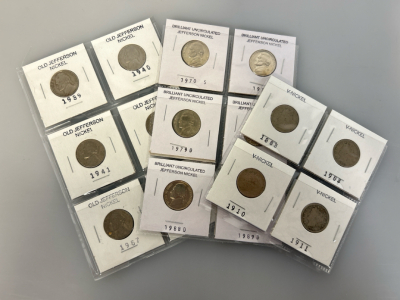 Vintage V-Nickels and Jefferson Nickels
