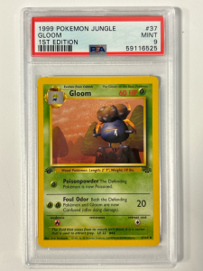 PSA Graded Pok&eacute;mon Card: 1999 Pok&eacute;mon Jungle Gloom 1st Edition #37 Mint 9