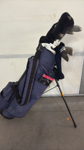 Pin Seeker Gold Bag With Callaway Clubs