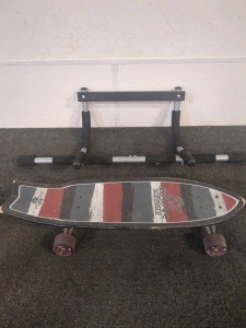 Old Sector Nine Skateboard and Doorframe Pullup Bar