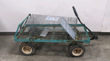 Metal Pull Cart & Live Animal Trap