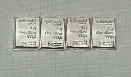 (4) 1 Gram 999.0 Fine Silver Bars