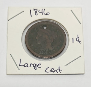 1846 Braided Hair Large Cent (Carded)