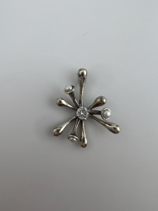 Sterling Silver Abstract Burst Pendant