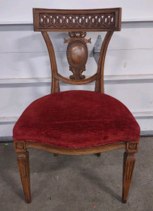 19th Century Bentwood Red Fabric Chair