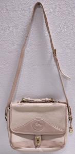 Vintage Dooney & Bourke Bone Pebble Crossbody Leather Purse