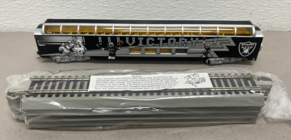 Hawthorn Village &ldquo;The Oakland Raiders Victory Dome Car&rdquo; Electric Train And Track W/ C.O.A.
