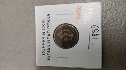 1859 Copper Nickel Indian Head Penny
