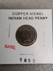 1859 Copper Head Indian Head Penny