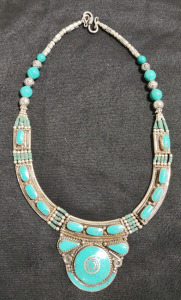 Beautiful Large Turquoise Gemstone Necklace