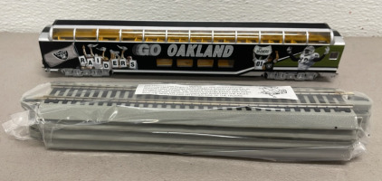 Hawthorn Village &ldquo;Raiders Fan Dome Car&rdquo; Electric Train And Track W/ C.O.A.