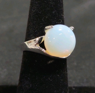 Size 6 Natural Opal Gemstone Ring