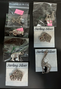 (7) Assorted 925 Sterling Silver Brooch