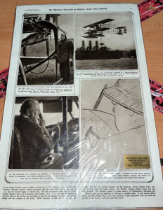 Genuine &ldquo;Sir Winston Churchill as Aviator- from 1913 Onwards&rdquo; Illistrated London News Article