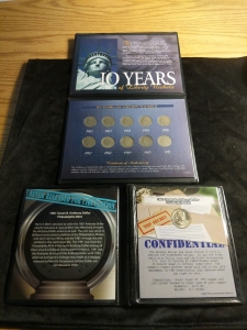 10 Years Liberty Nickels 1902-1911 and Susan B Anthony Dollar Philadelphia Mint 1981