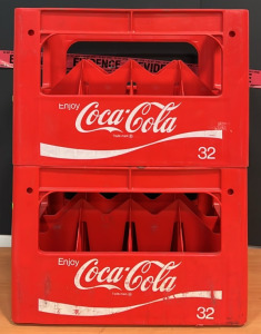 (2) Vintage Coca-Cola Plastic Read Crates