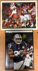 (2) Signed Football Pictures