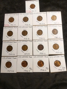 17) Wheat Pennies 1911-1946