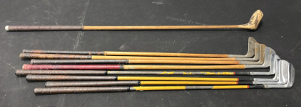 (9) Vintage Golf Clubs