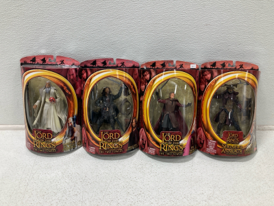 (4) The Lord Of The Rings The Two Towers Action Figures
