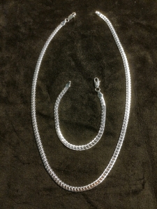 20" "925" Stamped Silver Chain and Bracelet