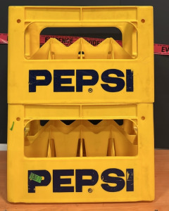 (2) Yellow Pepsi 12 Slot Soda Holder