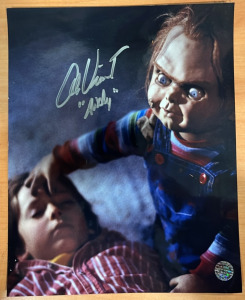 Autographed Alex Vincent Chucky Photo